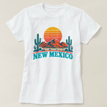 New Mexico Sonnenuntergang Kaktus Wüste Vintage T-