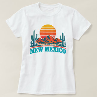 New Mexico Sonnenuntergang Kaktus Wüste Vintage T- T-Shirt