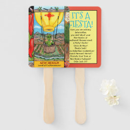 New Mexico Souvenir Alien Hot Air Ballon Fiesta Fächer