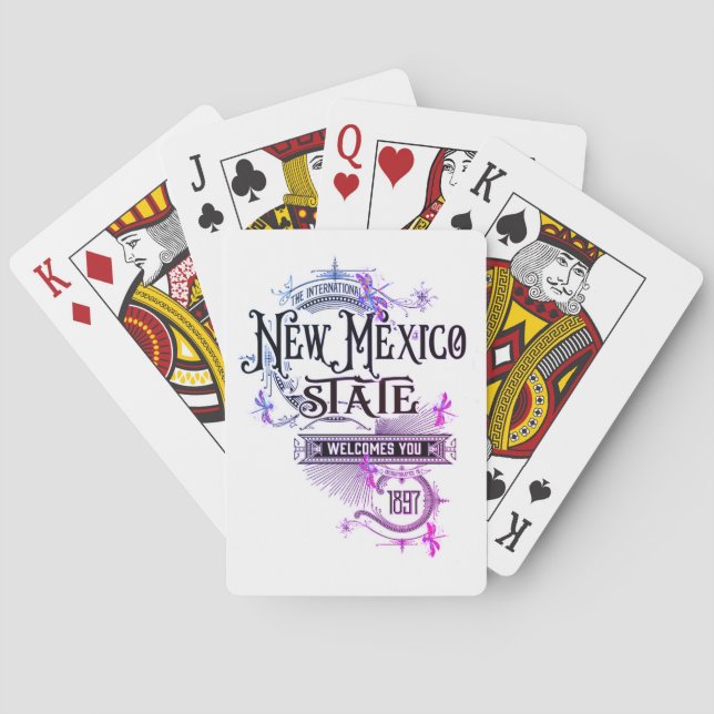New Mexico Spielkarten Vintage Illustration (Rückseite)
