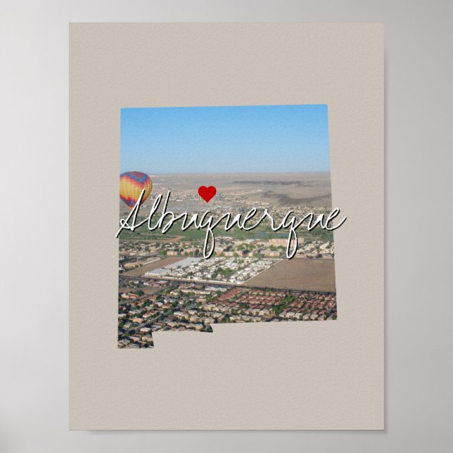 New Mexico Staat Foto einfügen und Ortsname Poster (Vorne)