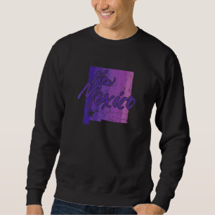 New Mexico Staat Kontur Map USA Sweatshirt