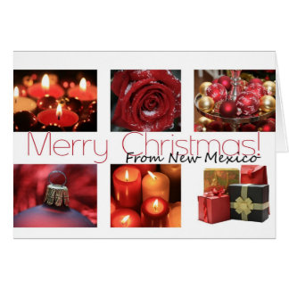 New Mexico Staat spezifische Karte Winter Collage