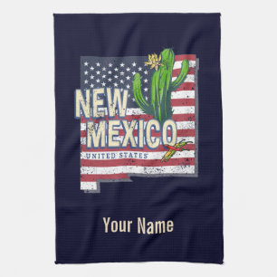 New Mexico Staat United Staaten Map Vintag USA Geschirrtuch