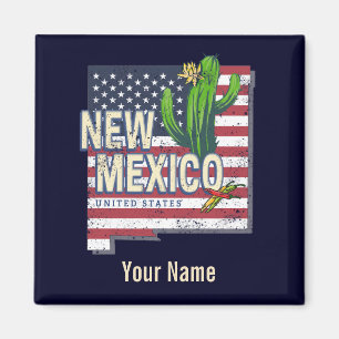 New Mexico Staat United Staaten Map Vintag USA Magnet
