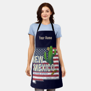 New Mexico Staat United Staaten Map Vintag USA Schürze