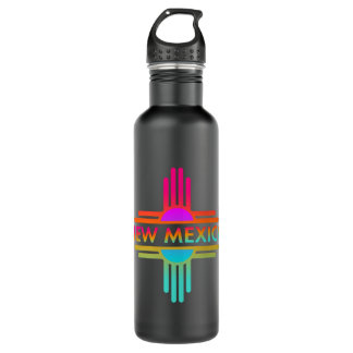 New Mexico Staat Zia Symbol Design Edelstahlflasche