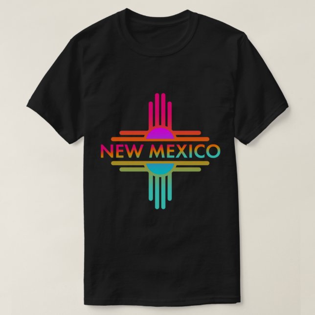 New Mexico Staat Zia Symbol Design Swea T-Shirt (Design vorne)
