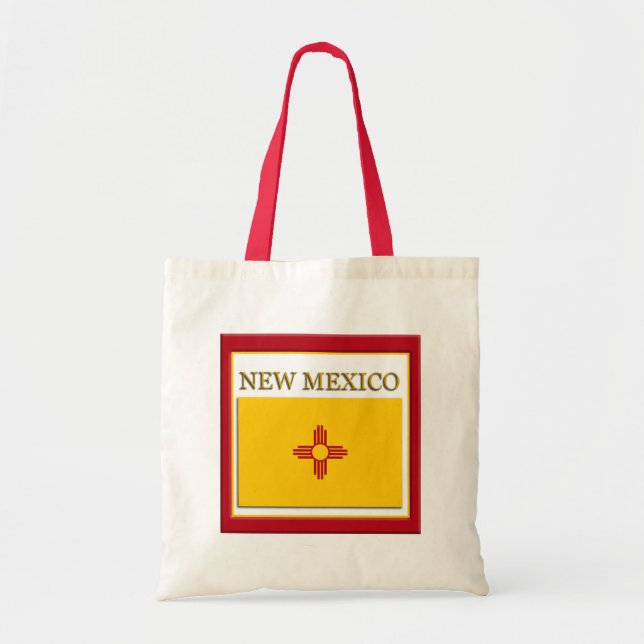 New Mexico State Flag Design Budget Canvas Bag Tragetasche (Vorne)