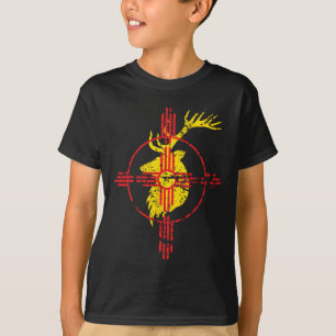 New Mexico State Flag Elchjagd Zia Symbol Design T-Shirt