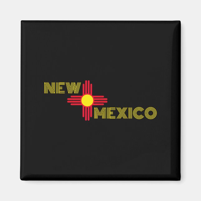 New Mexico State Flag Zia Sun Symbol  Magnet (Vorne)