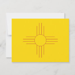 New Mexico State Flag Zia Sun Symbol Postkarte