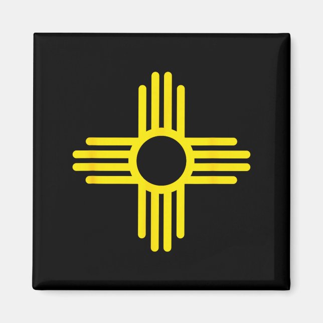 New Mexico State Flag Zia Symbol Flag  Magnet (Vorne)