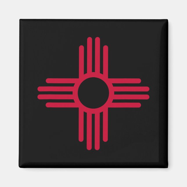 New Mexico State Flag Zia Symbol Flag  Magnet (Vorne)
