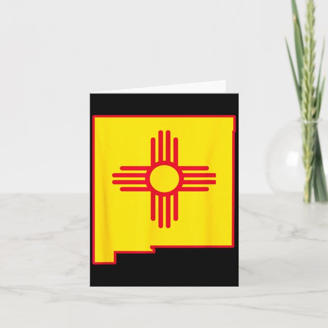 New Mexico State Flag Zia Symbol Flag New Mexico  Karte (Vorderseite)