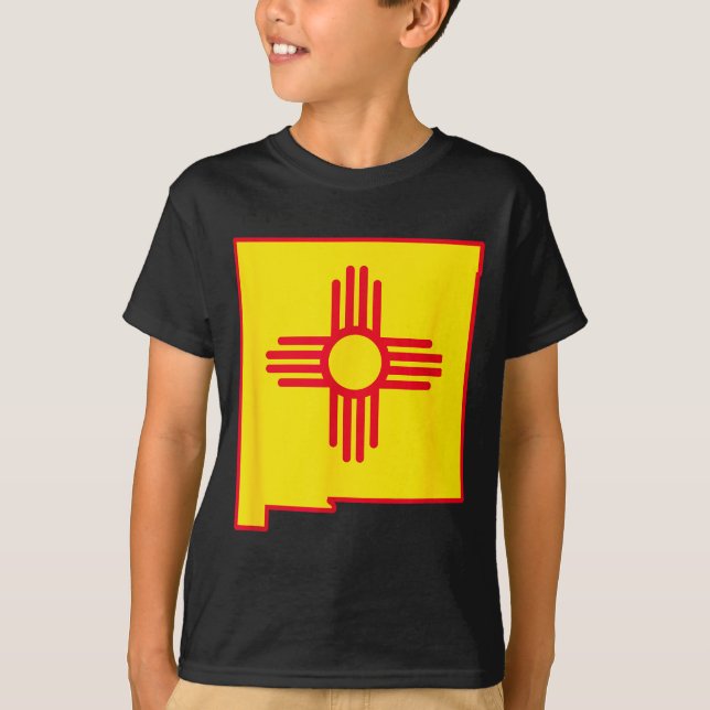New Mexico State Flag Zia Symbol Flag New Mexico  T-Shirt (Vorderseite)