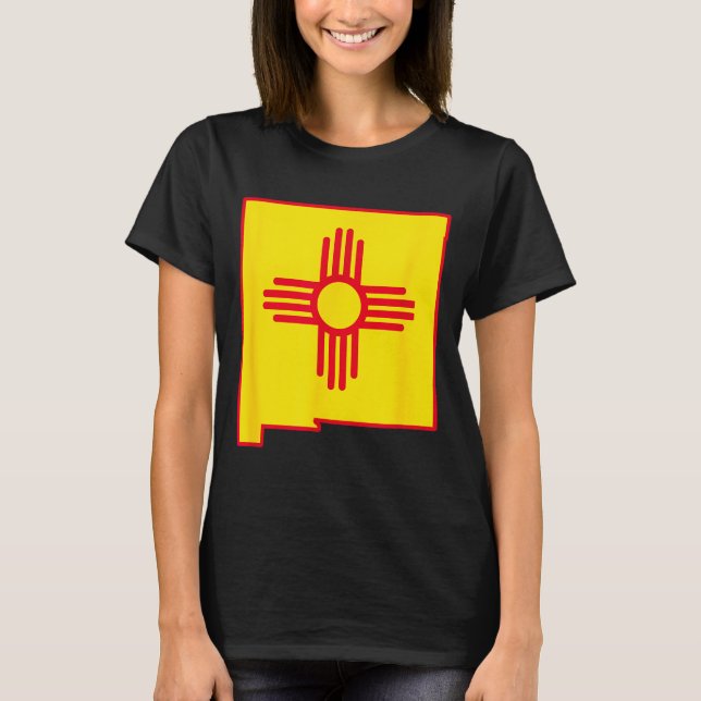 New Mexico State Flag Zia Symbol Flag New Mexico  T-Shirt (Vorderseite)