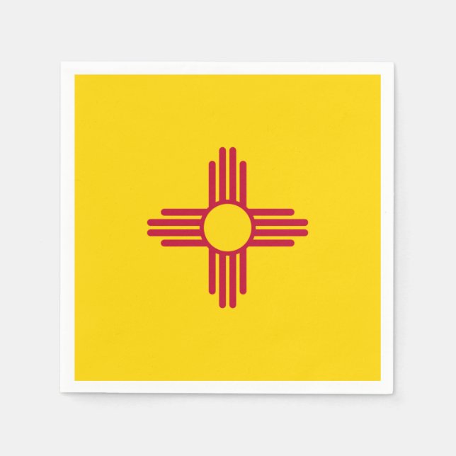 New Mexico State Flag Zia Symbol Party Serviette (Vorderseite)