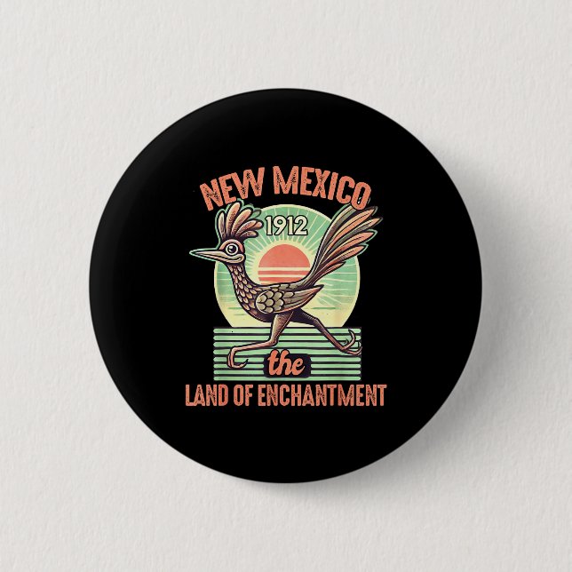 New Mexico State Land Of Enchantment Road Runner S Button (Vorderseite)
