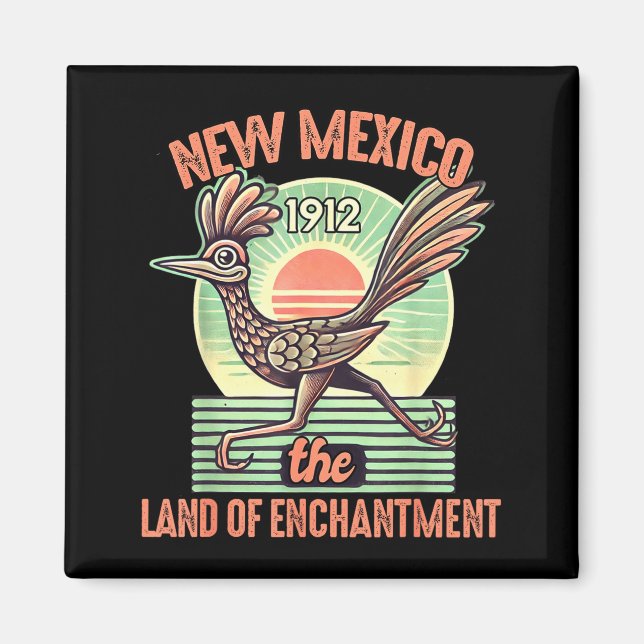 New Mexico State Land Of Enchantment Road Runner S Magnet (Vorne)