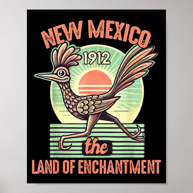 New Mexico State Land Of Enchantment Road Runner S Poster (Vorne)