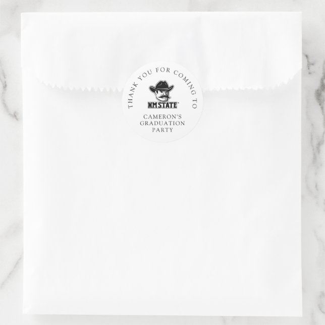 New Mexico State University Abschluss 7 Runder Aufkleber (Tasche)