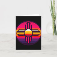 New Mexico State Zia Vintage Retro-modern Zia Symb