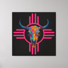 New Mexico Sun Totenkopf Pink Leinwanddruck