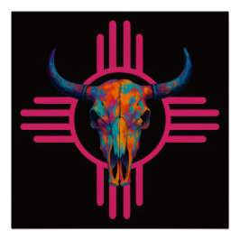 New Mexico Sun Totenkopf Pink Poster