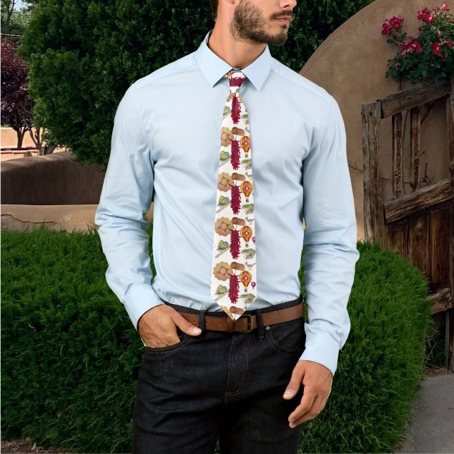 New Mexico Symbols Zia Hot Air Balloon roadrunner Krawatte (Von Creator hochgeladen)