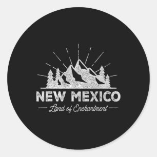 New Mexico T-Shirt Vintage Nm Wandern Retro Tee De Runder Aufkleber