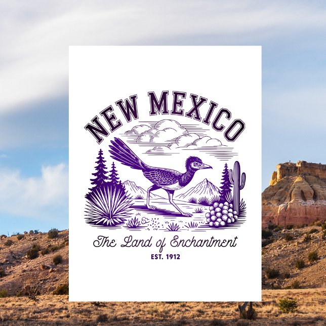 New Mexico The Land of Enchantment Est. 1912 Postkarte (New Mexico)