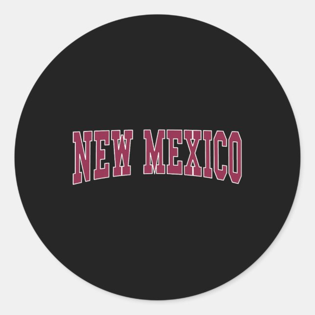 New Mexico - Throwback Design - Clic  Runder Aufkleber (Vorderseite)
