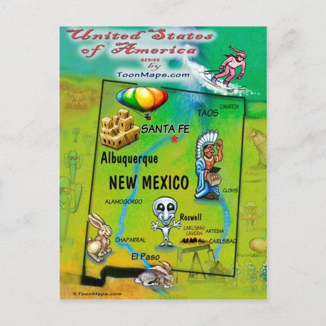 New Mexico USA Card Postkarte (Vorderseite)
