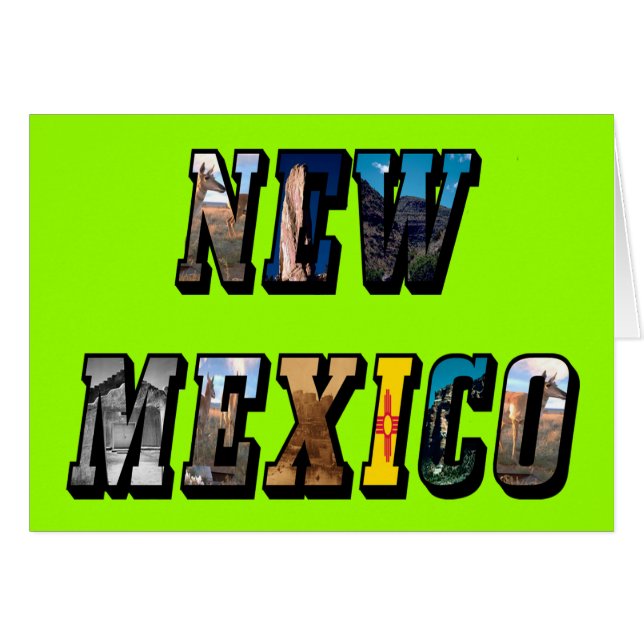 New Mexico, USA Text (Vorderseite (Horizontal))