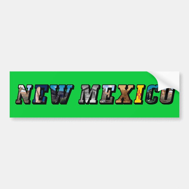 New Mexico, USA Text Autoaufkleber (Vorne)
