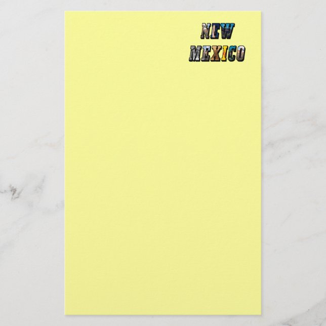 New Mexico, USA Text Briefpapier (Vorderseite)