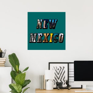 New Mexico, USA Text Poster