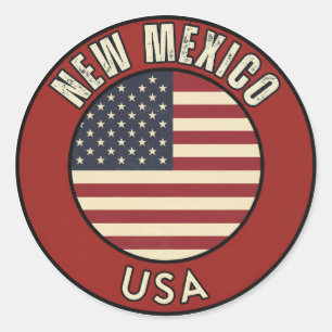 New Mexico Vereinigte Staaten von Amerika Runder Aufkleber