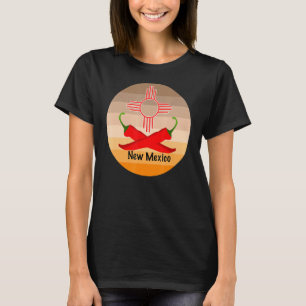 New Mexico Vintag Retro Sunset Red Chilen T-Shirt