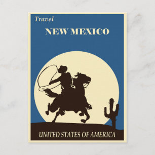 New Mexico Vintage Reiseplakat Postkarte