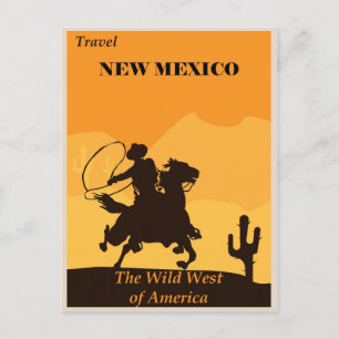 New Mexico Vintage Travel Poster Postkarte