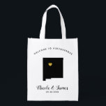 New Mexico Wedding Welcome Bag, Gold Heart Wiederverwendbare Einkaufstasche<br><div class="desc">Füllen Sie diese Begrüßungstasche mit Lieblingsgerichten für Ihre Gäste aus,  wenn sie in New Mexico ankommen!</div>