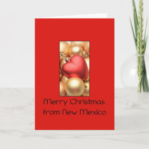 New Mexico Weihnachtskarte mit Ornamenten Feiertagskarte