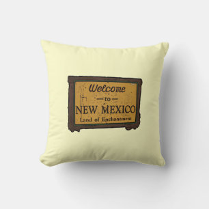 New Mexico Willkommensschild dekoratives Kissen