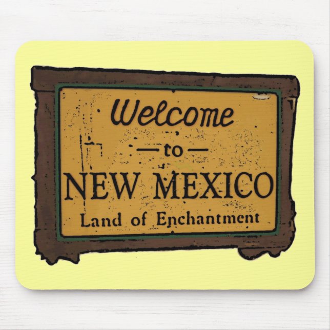 New Mexico Willkommensschild Souvenir Mousepad (Vorne)