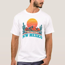 New Mexico Wüsten-Sonnenuntergang Retro T-Shirt