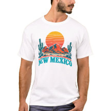 New Mexico Wüsten-Sonnenuntergang Retro T-Shirt