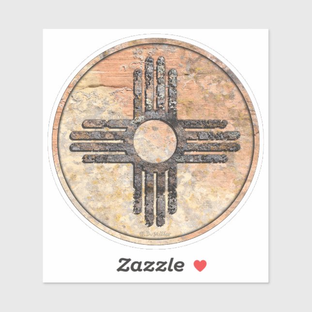 New Mexico Zia - Gesprächskanonen, New Mexico Aufkleber (Blatt)