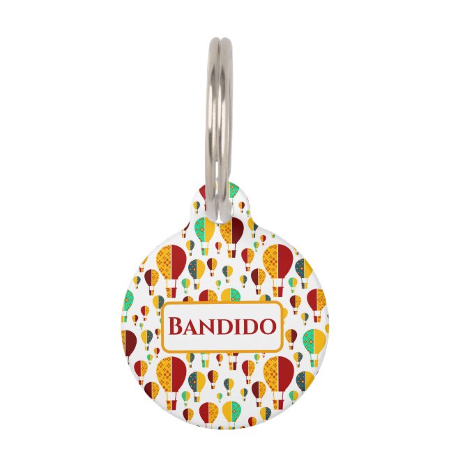 New Mexico Zia Heißluftballons Haustiermarke (Vorderseite)